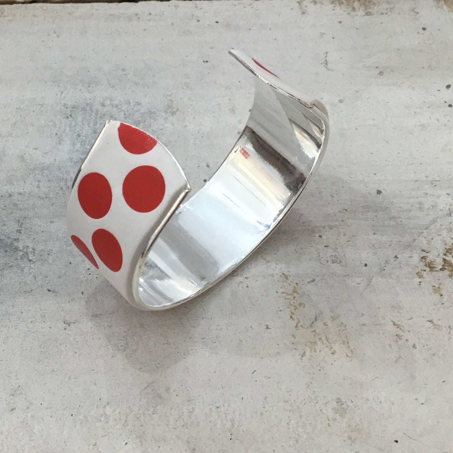 Spanish Polkadots “ La Sevillana” Bracelet cuff by Stephanie Fraselle - Artisan Jewellery Design