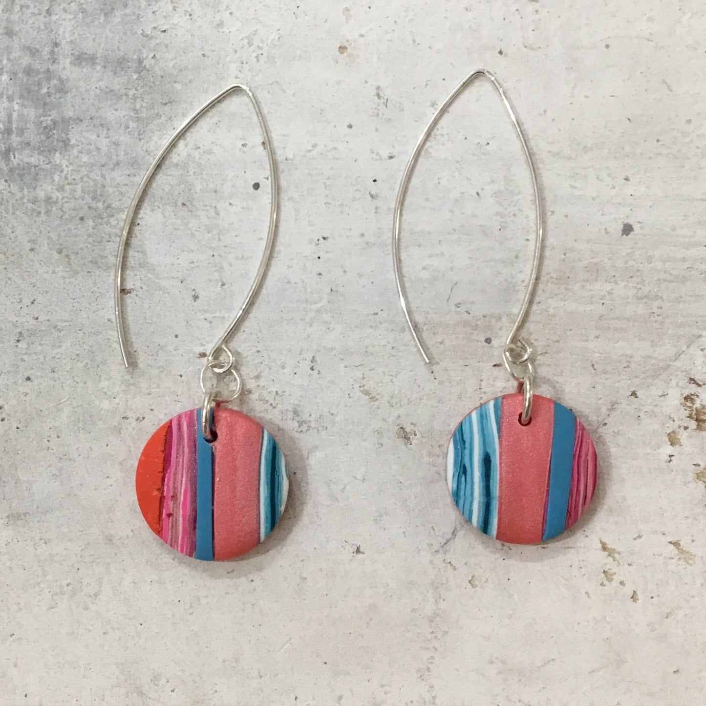 “Tropical Fizz ” 925 STERLING SILVER - handmade Earring drops - by Stephanie Fraselle - Artisan Jewellery Design