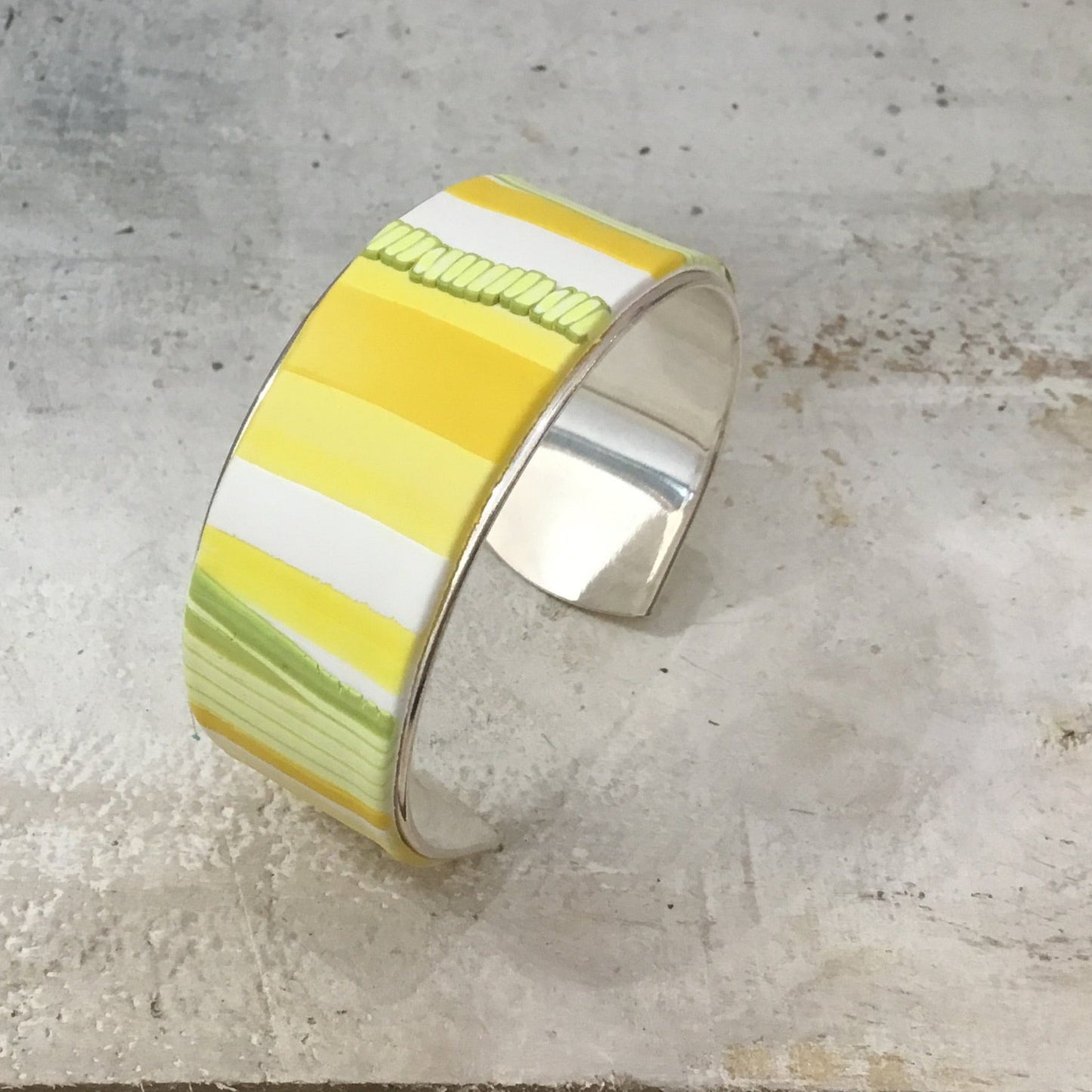 Blooming marvellous ¨Zest¨23mm Bracelet cuff by Stephanie Fraselle Artisan Jewellery Design