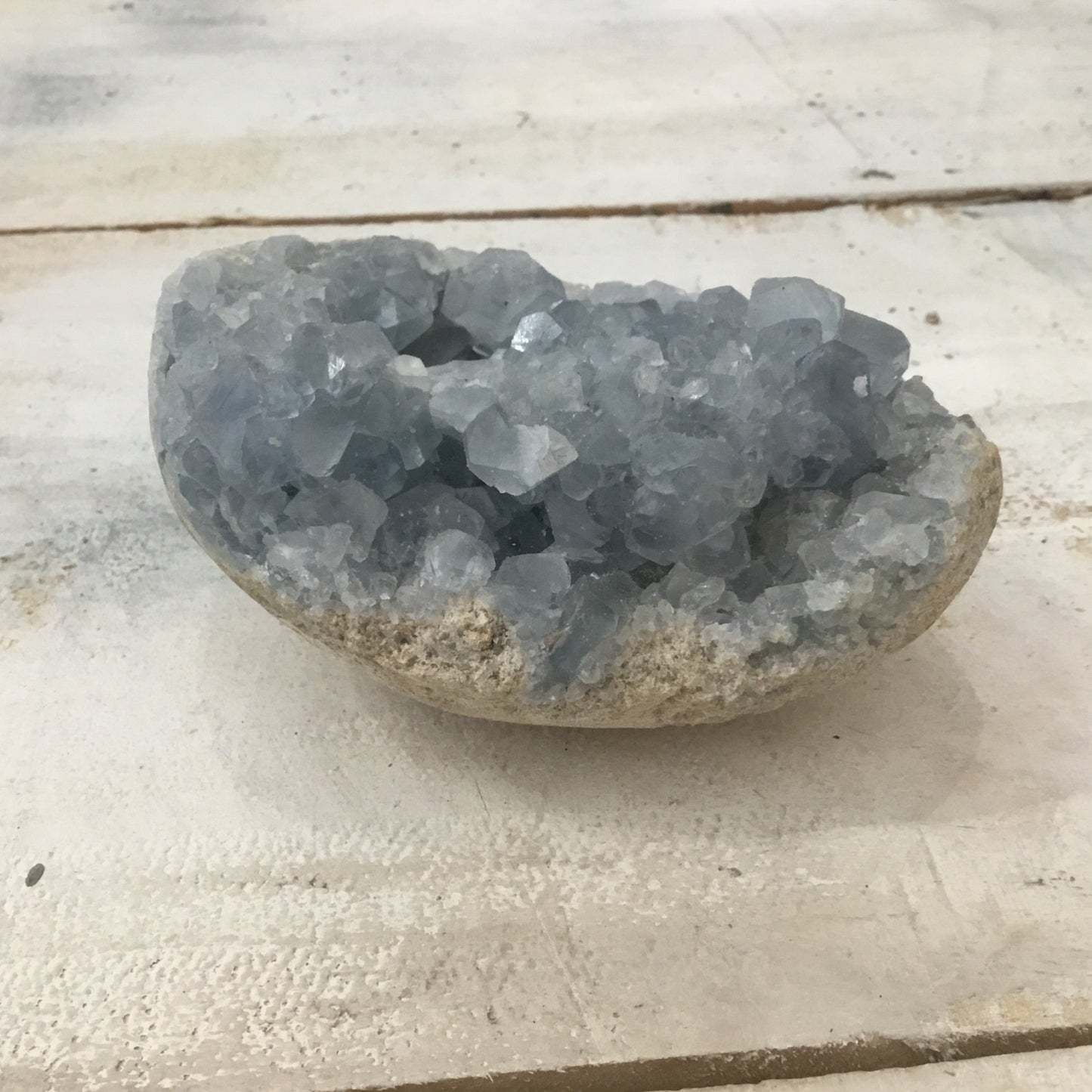 Rare Celestite Natural mineral stone Geode.