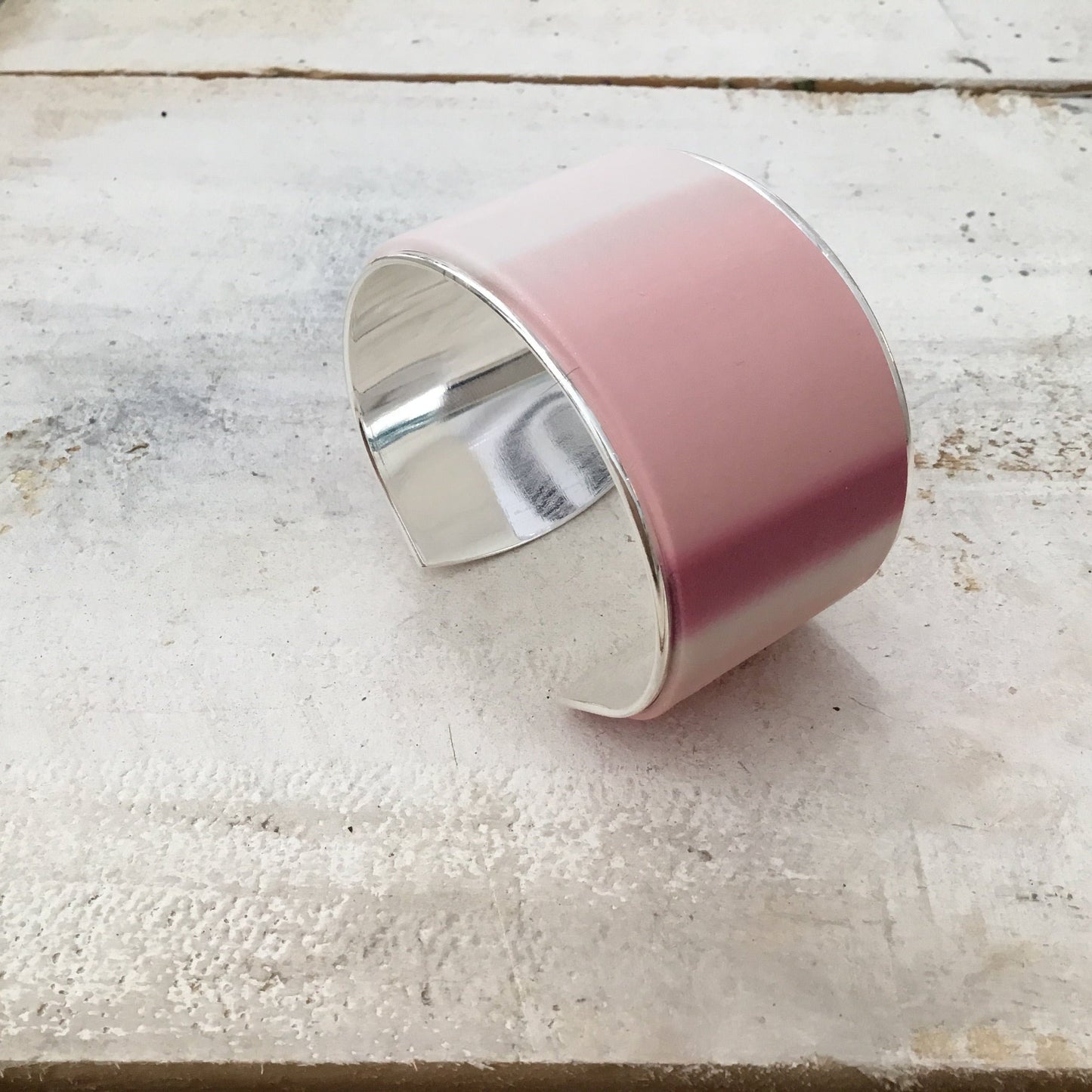 “ Blush Pink ” Bracelet cuff by Stephanie Fraselle - Artisan Jewellery Design