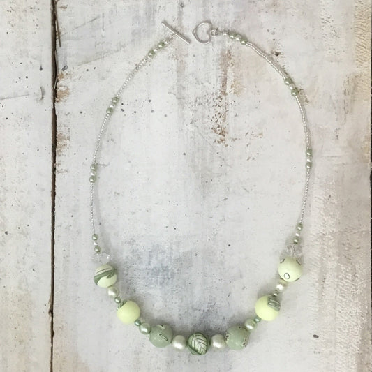 “Laurisilva ” beaded Empress necklace by Stephanie Fraselle - Artisan Jewellery Design