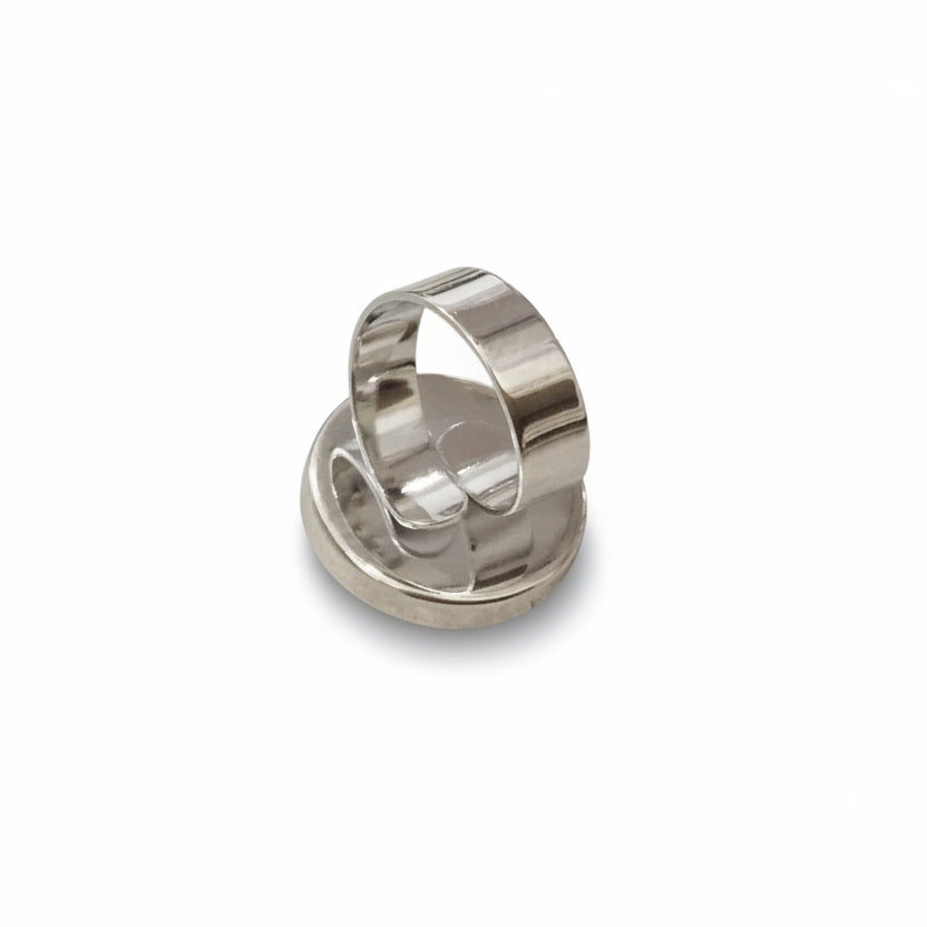 “Monochrome Universe” Round Adjustable ring by Stephanie Fraselle - Artisan Jewellery Design