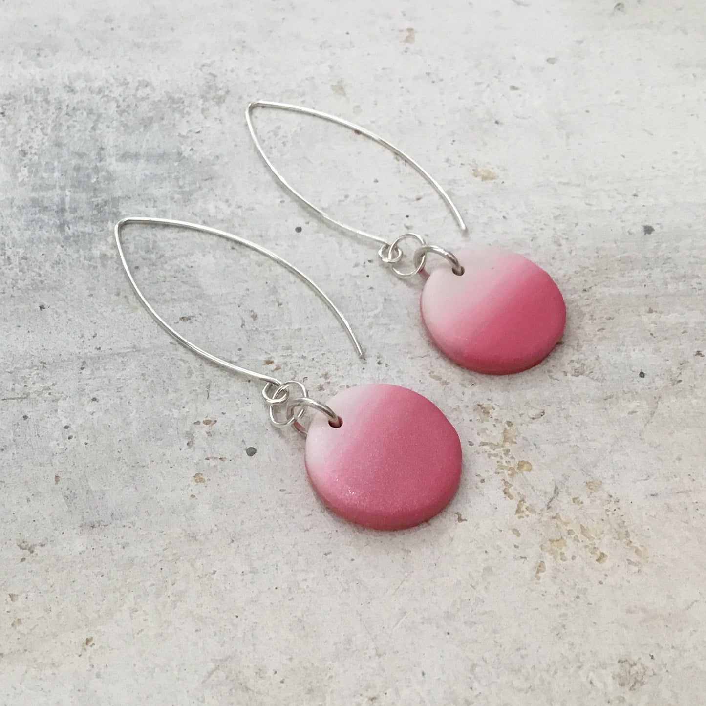 “Blush Pink ” 925 STERLING SILVER - handmade Earring drops - by Stephanie Fraselle - Artisan Jewellery Design
