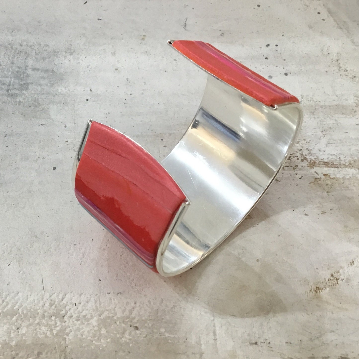 “Tropical Fizz” 37mm Bracelet cuff by Stephanie Fraselle - Artisan Jewellery Design