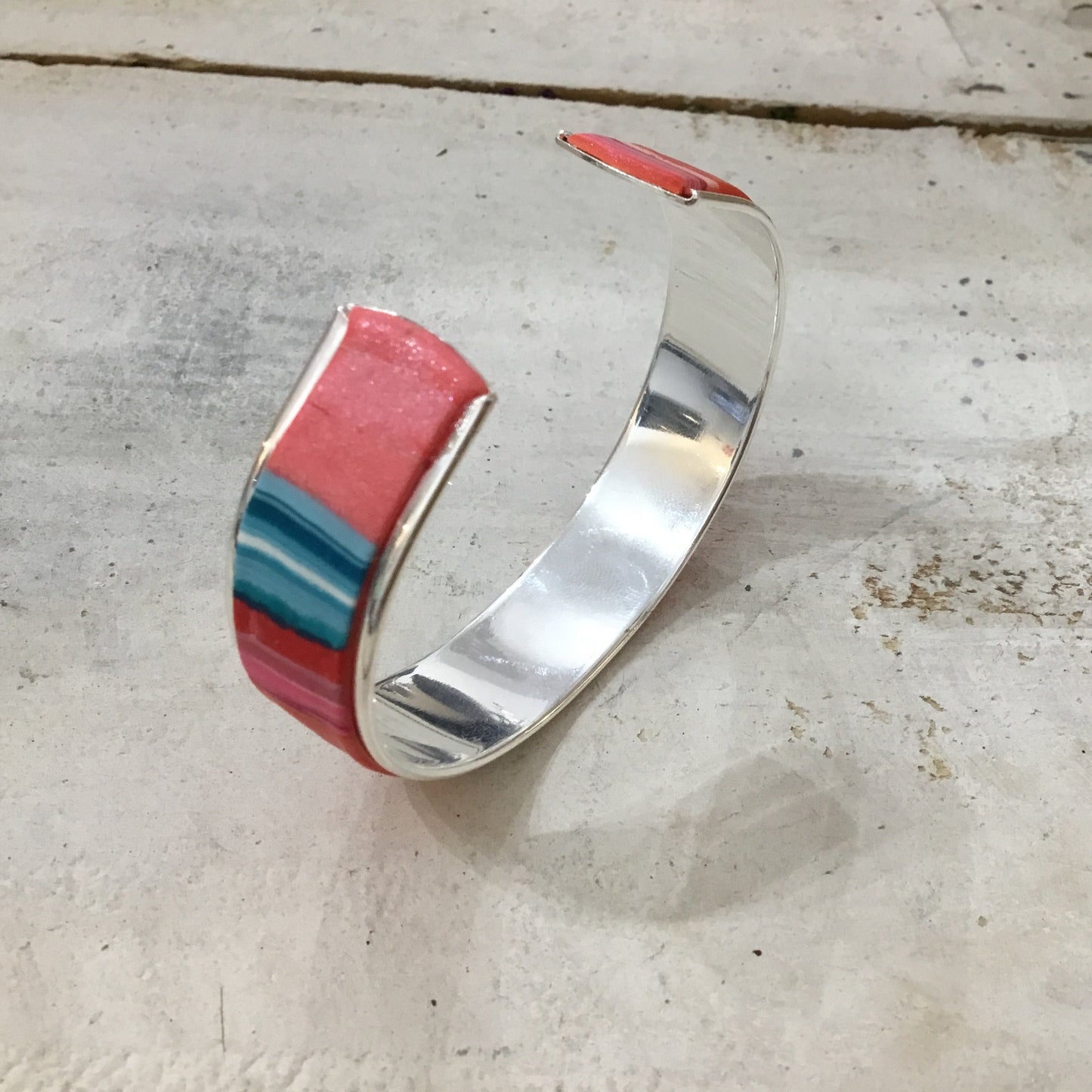 “Tropical Fizz” 15mm Bracelet cuff by Stephanie Fraselle - Artisan Jewellery Design