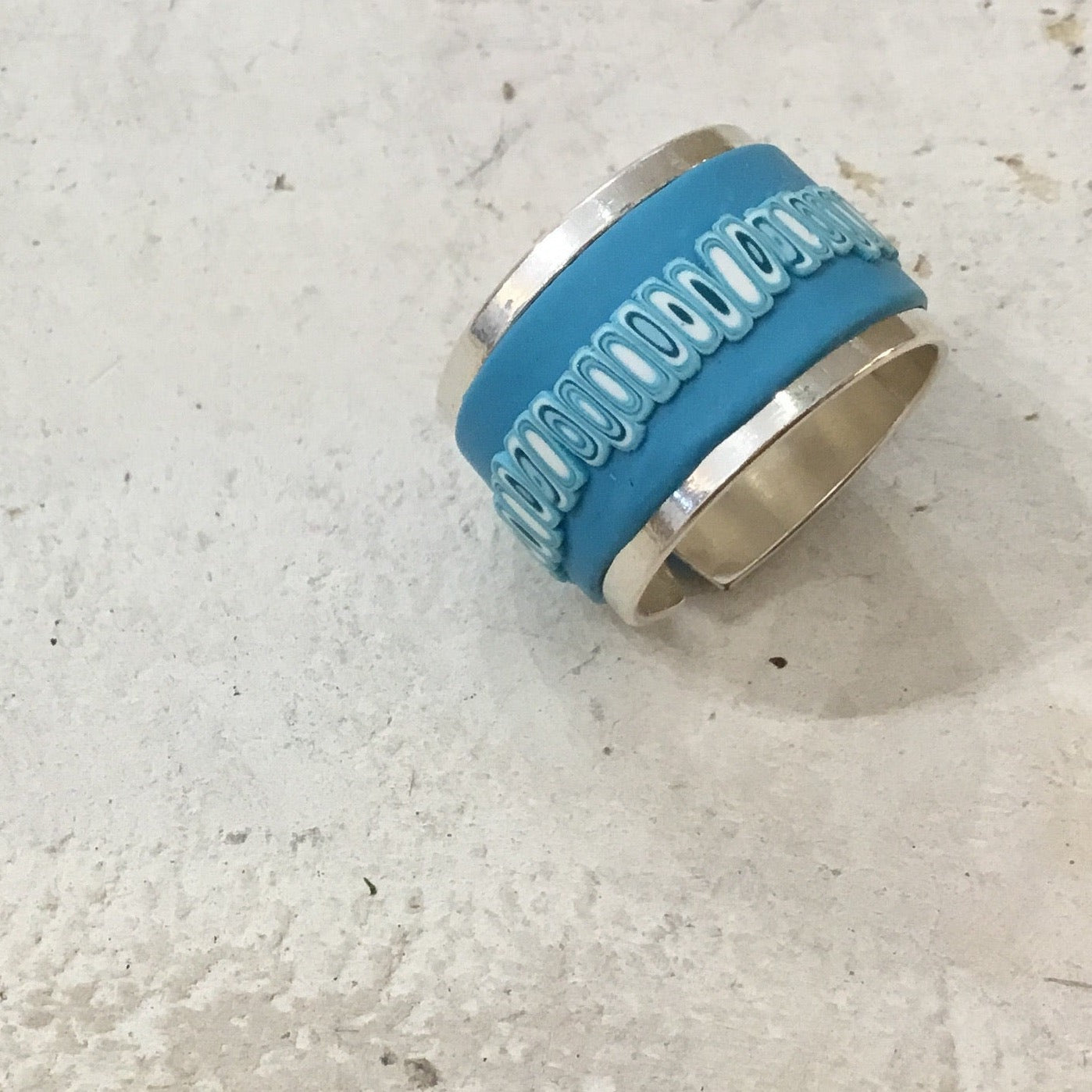 Adjustable “Tranquil waters“ wraparound ring by Stephanie Fraselle - Artisan Jewellery Design