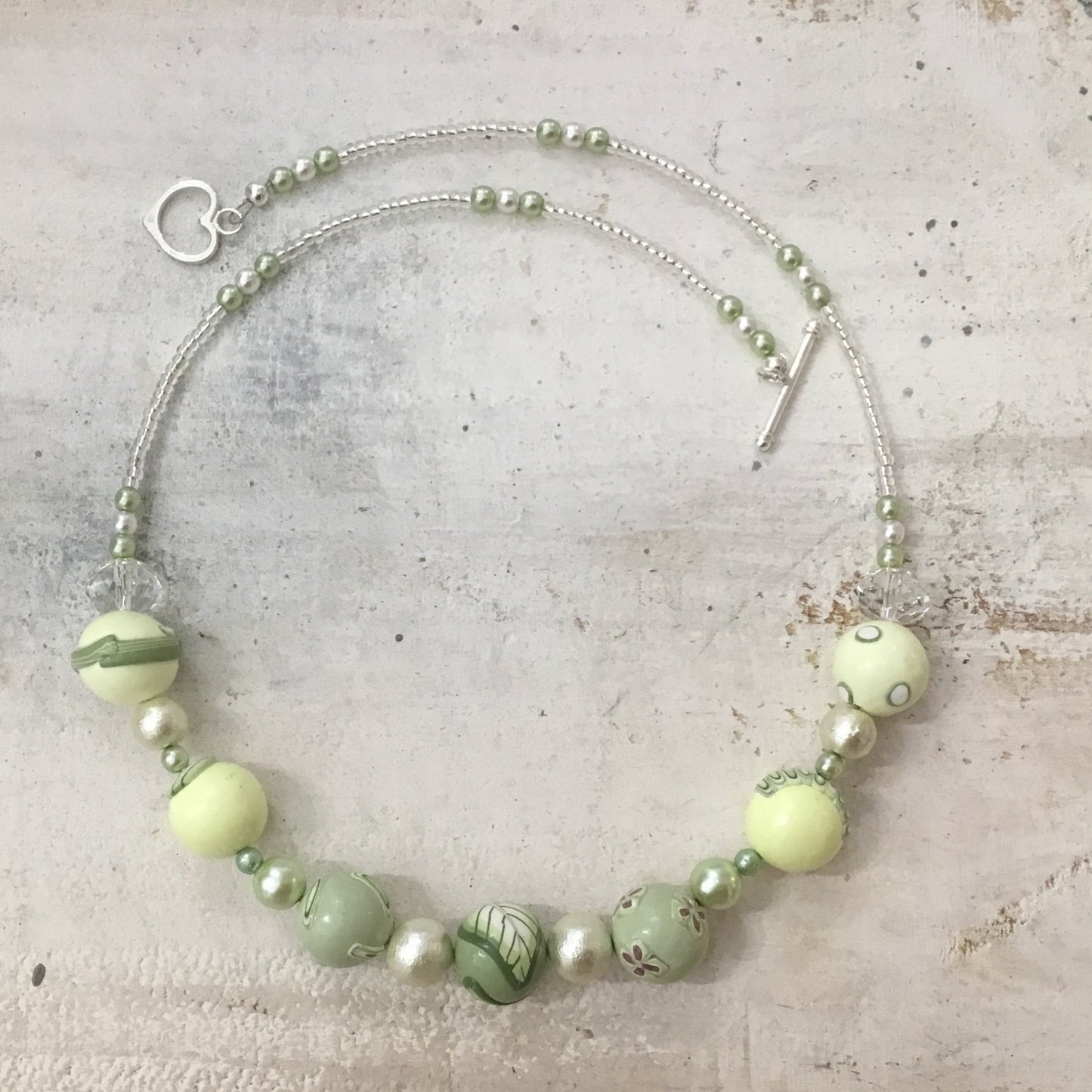 “Laurisilva ” beaded Empress necklace by Stephanie Fraselle - Artisan Jewellery Design