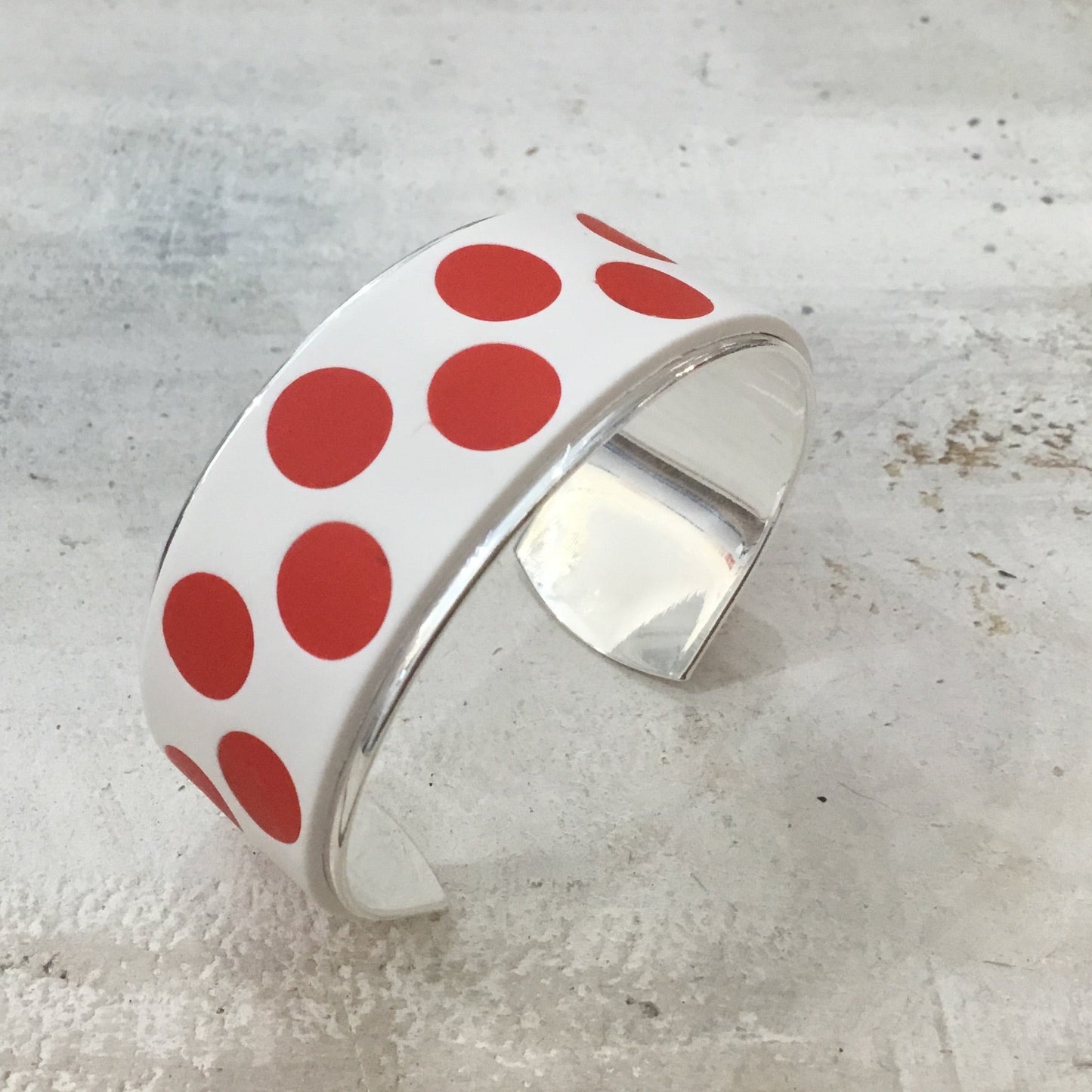 Spanish Polkadots “ La Sevillana” Bracelet cuff by Stephanie Fraselle - Artisan Jewellery Design
