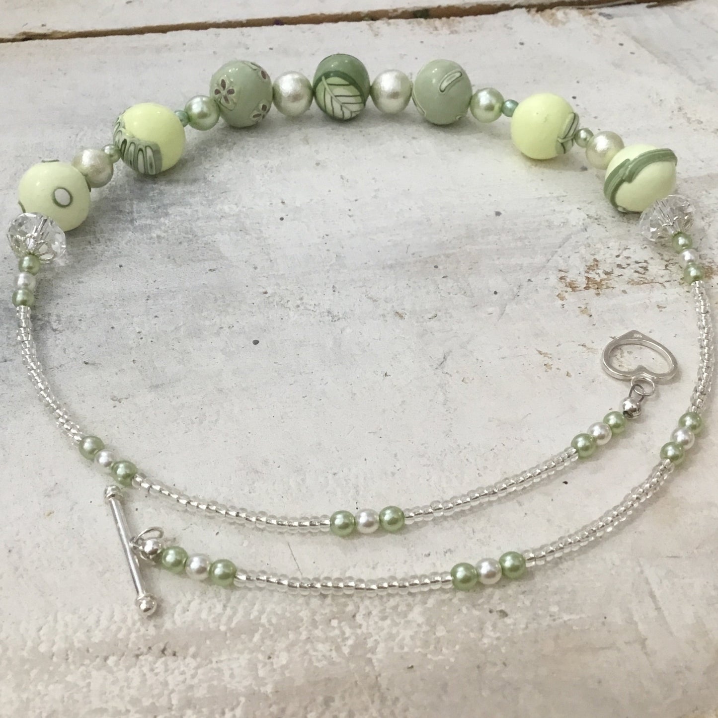 “Laurisilva ” beaded Empress necklace by Stephanie Fraselle - Artisan Jewellery Design