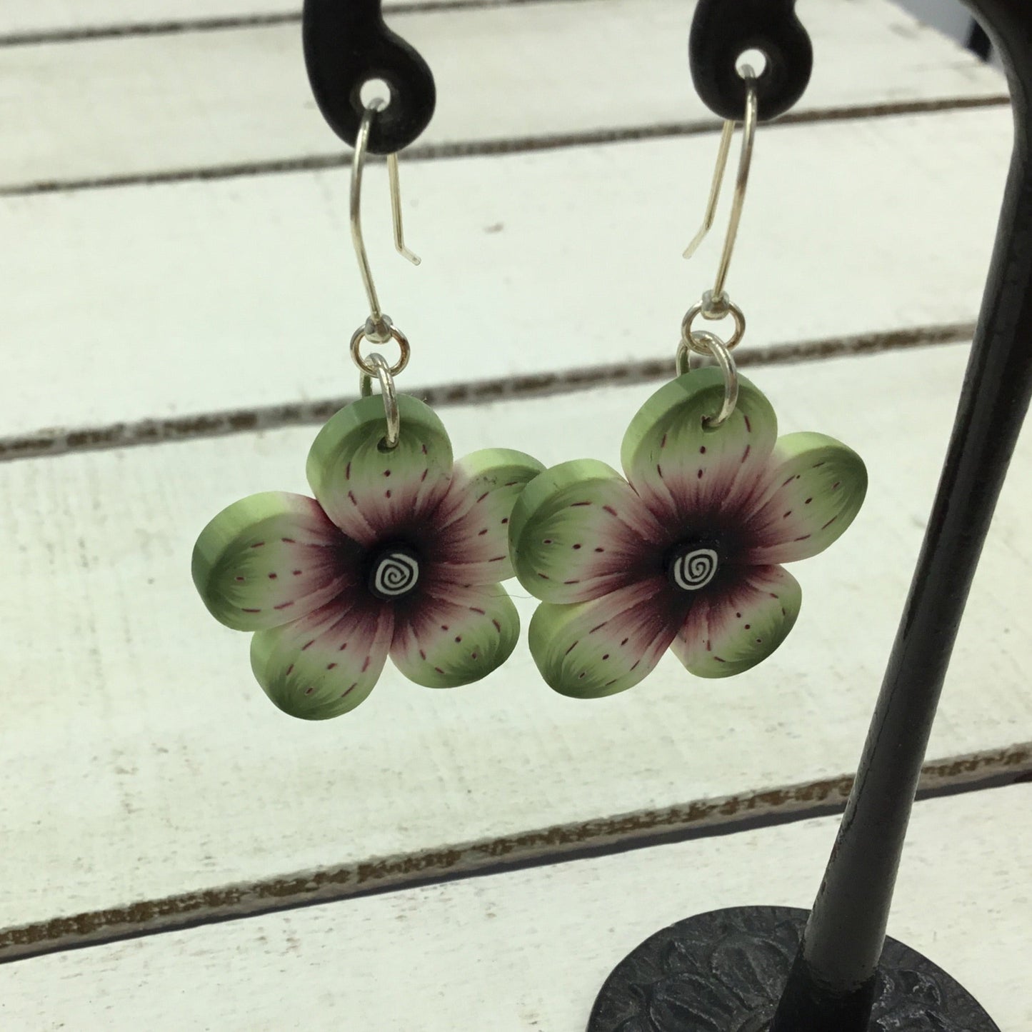 “Enchanted garden ” 925 STERLING SILVER - handmade Flower Petal Earring drops - by Stephanie Fraselle - Artisan Jewellery Design