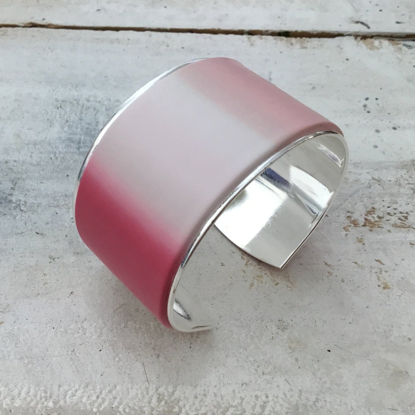 “ Blush Pink ” Bracelet cuff by Stephanie Fraselle - Artisan Jewellery Design
