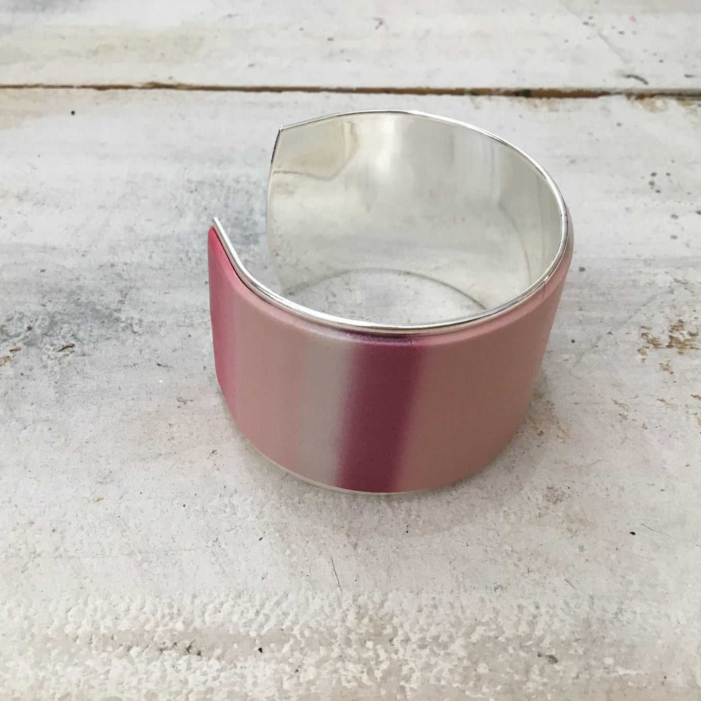 “ Blush Pink ” Bracelet cuff by Stephanie Fraselle - Artisan Jewellery Design