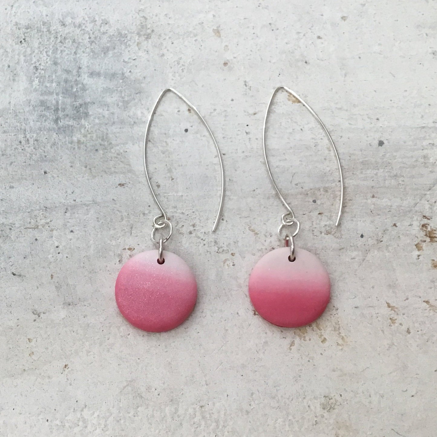 “Blush Pink ” 925 STERLING SILVER - handmade Earring drops - by Stephanie Fraselle - Artisan Jewellery Design
