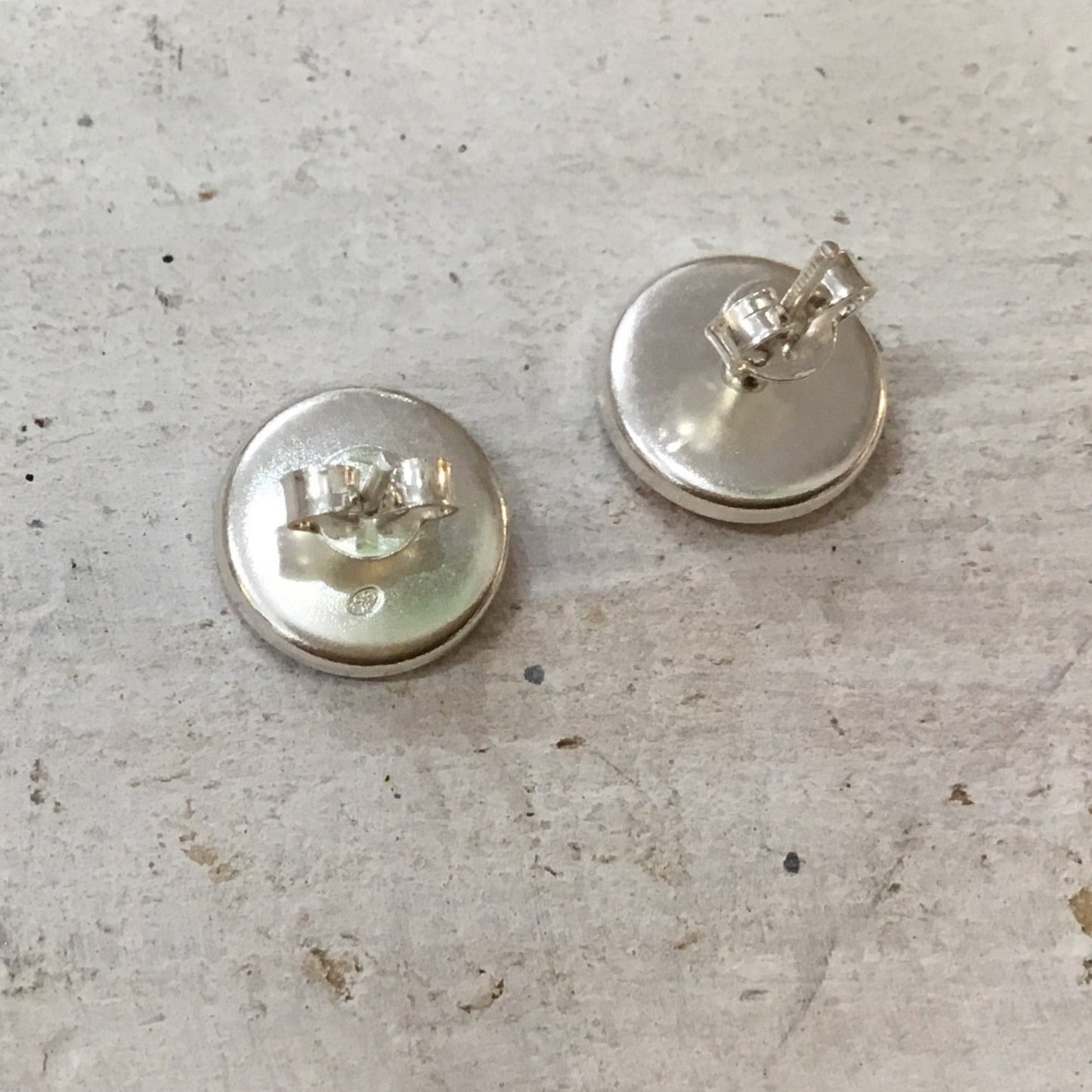 “Tropical Fizz” 925 STERLING SILVER 12mm EARRING STUDS - handmade - by Stephanie Fraselle - Artisan Jewellery Design