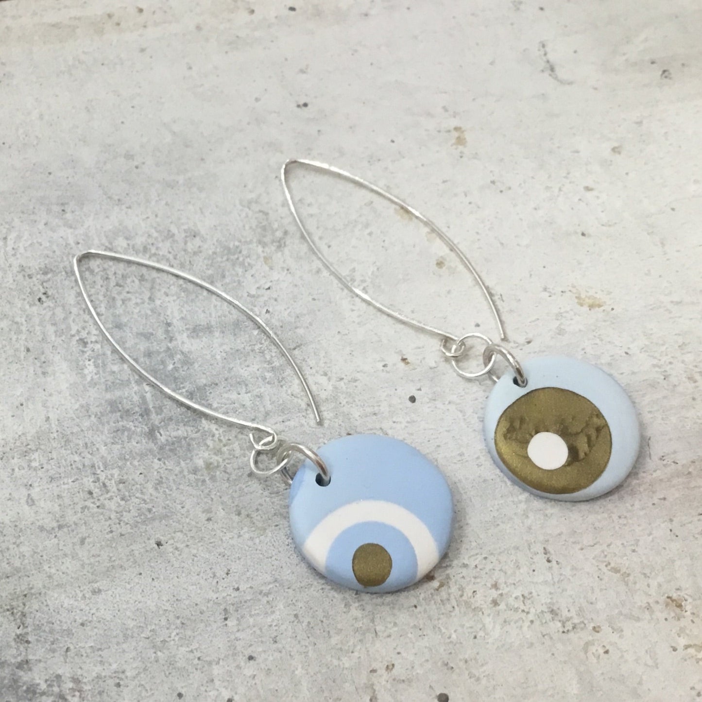 Strände „Universum“ 925 STERLING SILBER - handgefertigte Ohrringtropfen - von Stephanie Fraselle - Kunsthandwerkliches Schmuckdesign