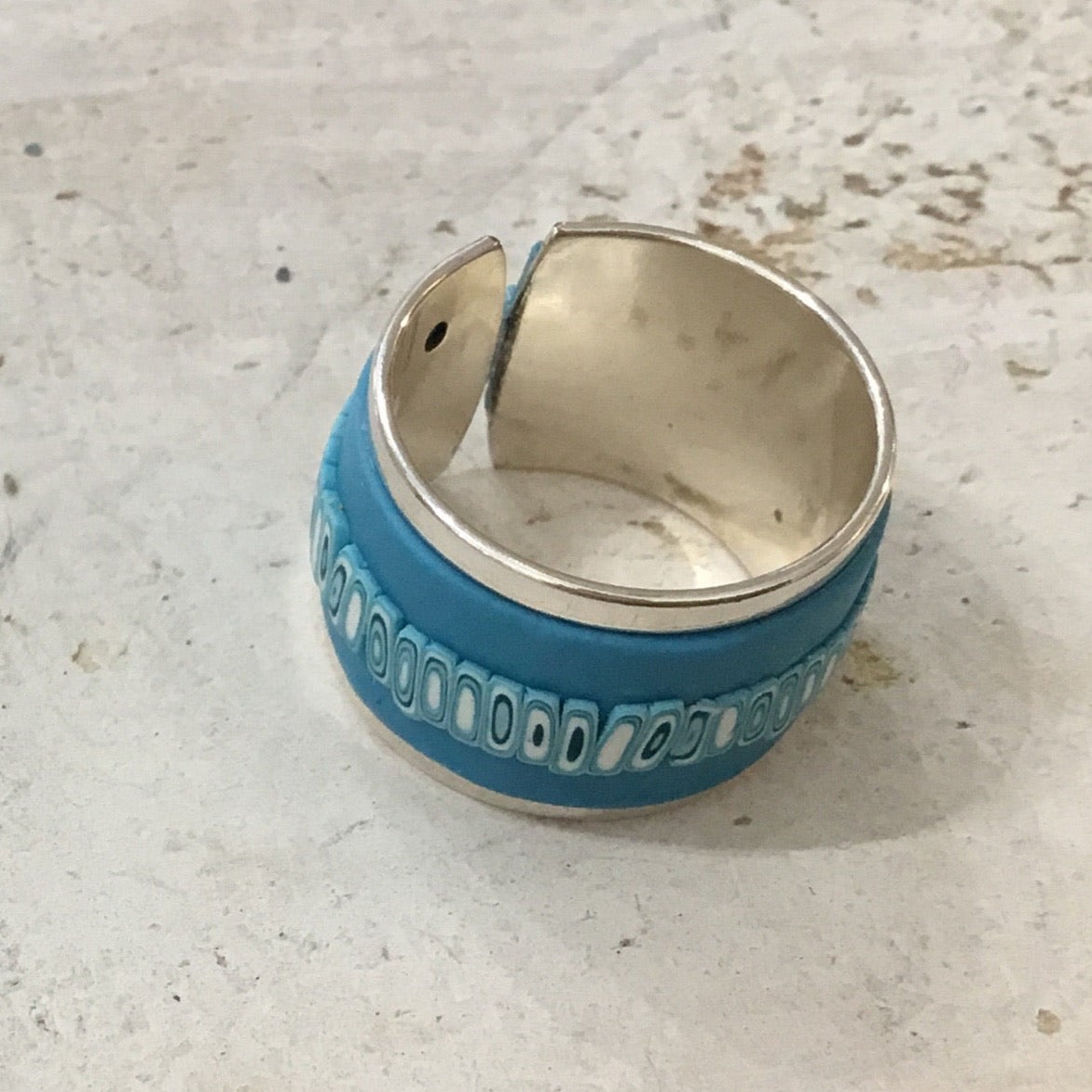 Adjustable “Tranquil waters“ wraparound ring by Stephanie Fraselle - Artisan Jewellery Design