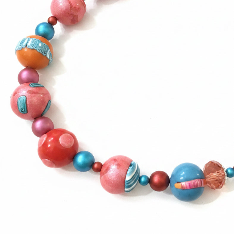 „Tropical Fizz“ Empress-Halskette mit Perlen von Stephanie Fraselle – Kunstvolles Schmuckdesign
