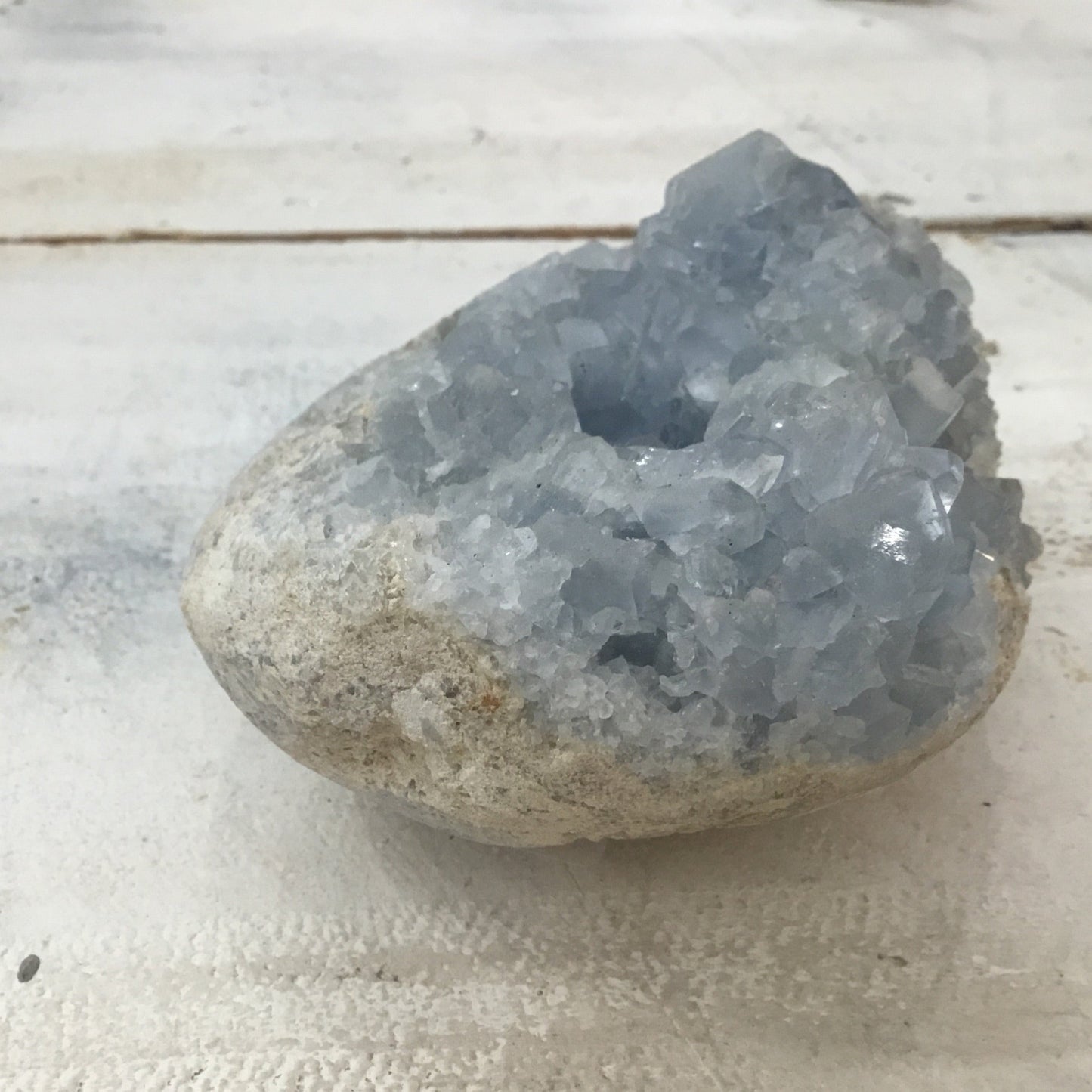 Rare Celestite Natural mineral stone Geode.