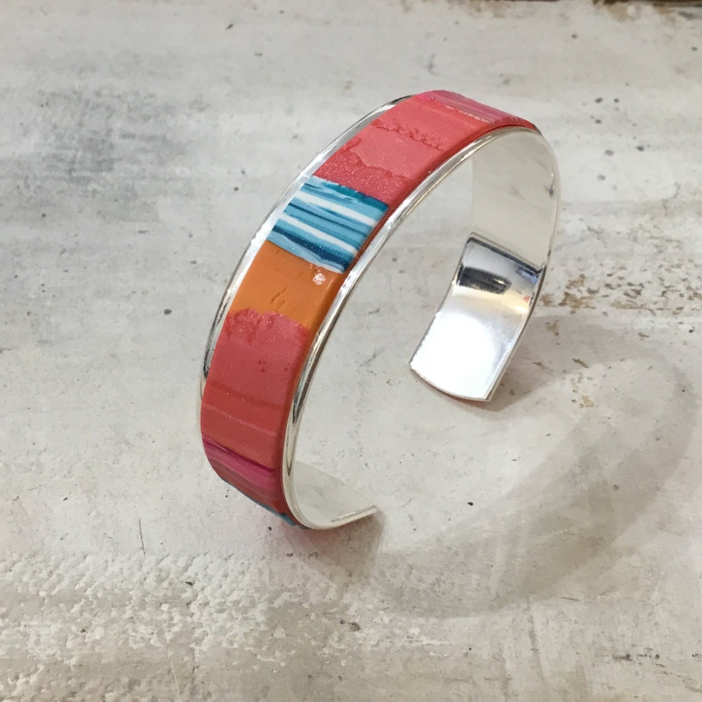 “Tropical Fizz” 15mm Bracelet cuff by Stephanie Fraselle - Artisan Jewellery Design