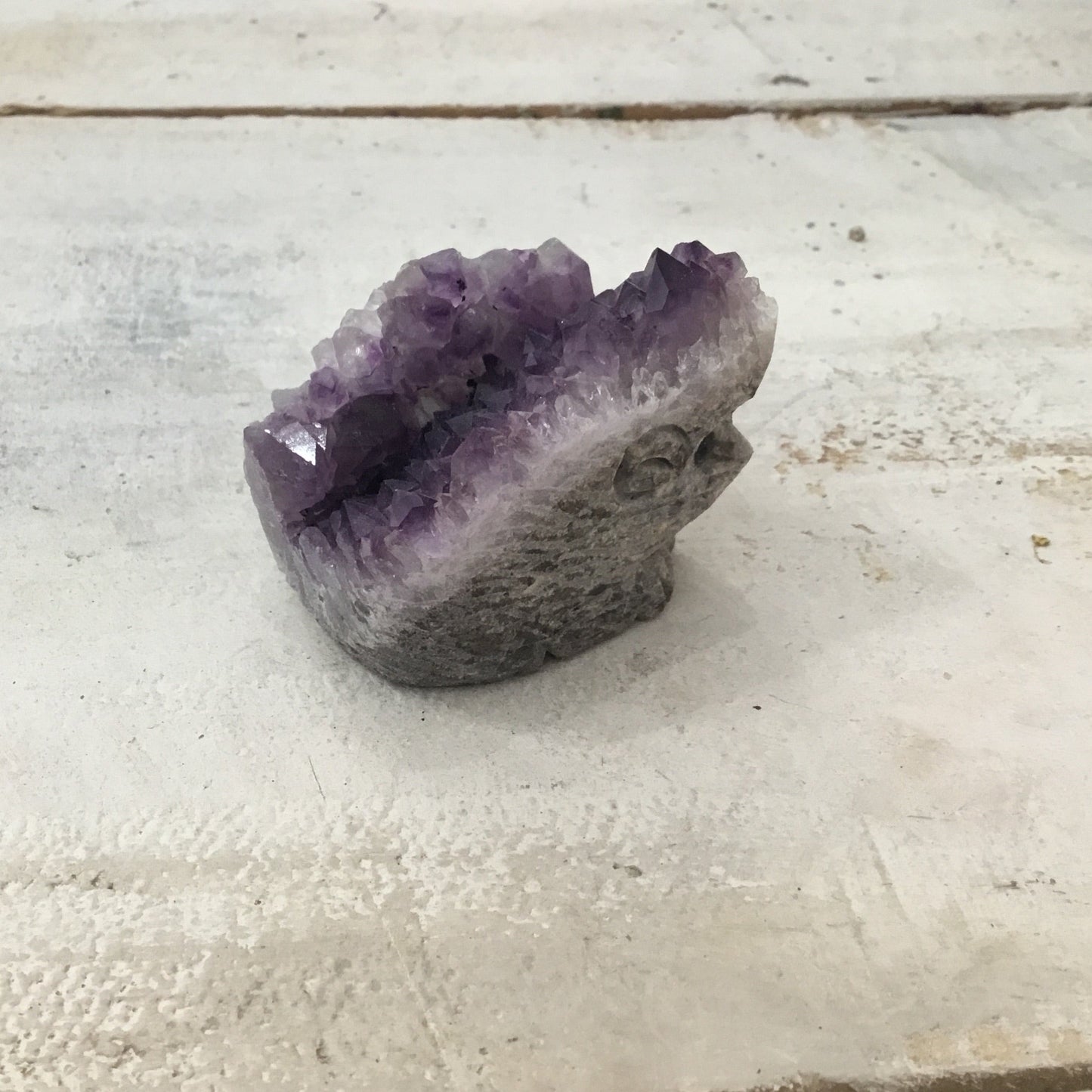 Amethyst Natural gemstone Hand carved Hedgehog