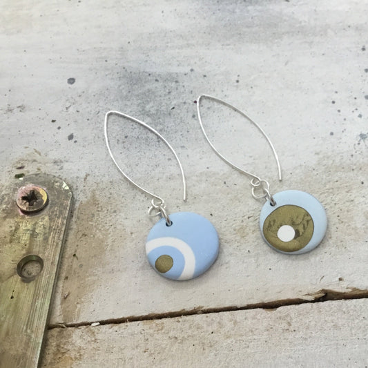 Beaches “Universe ” 925 STERLING SILVER - handmade Earring drops - by Stephanie Fraselle - Artisan Jewellery Design