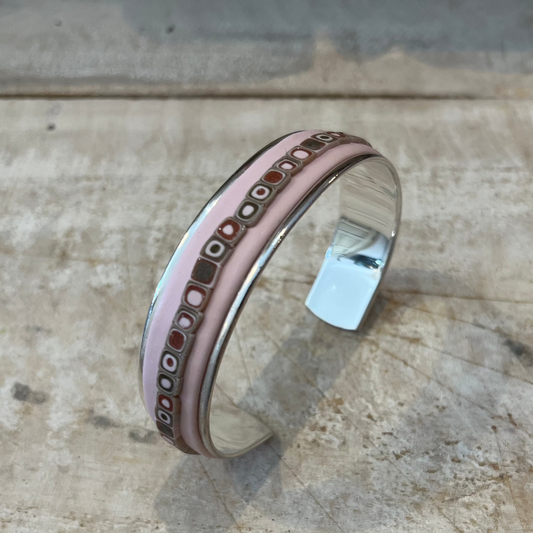 ¨Gilded Rose¨mosaic bracelet cuff by Stephanie Fraselle - Artisan Jewellery Design