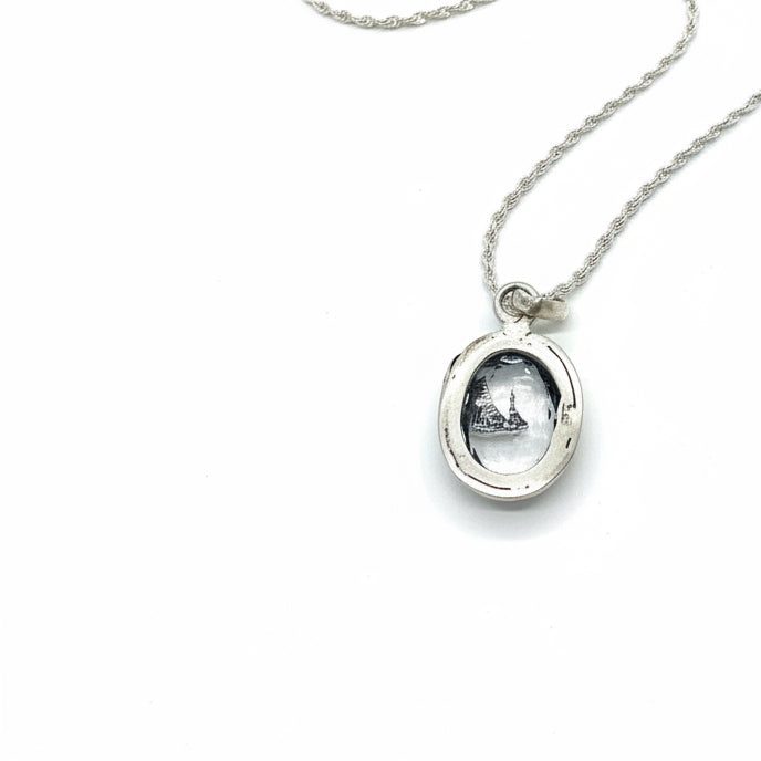 10CT Natural White Topaz  925 Sterling Silver Necklace