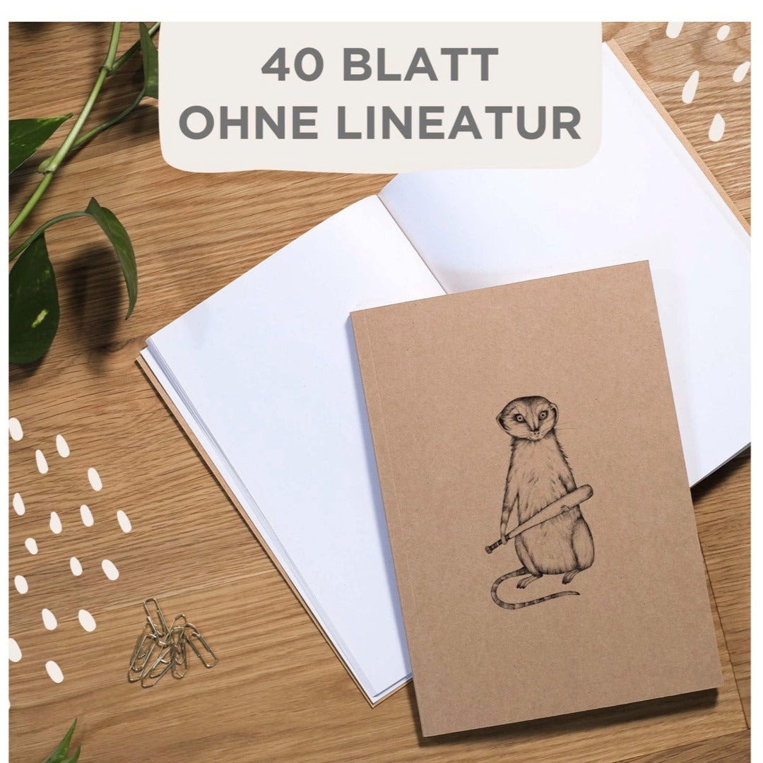 Notizbuch -Mere cat - RECYCLINGPAPIER 