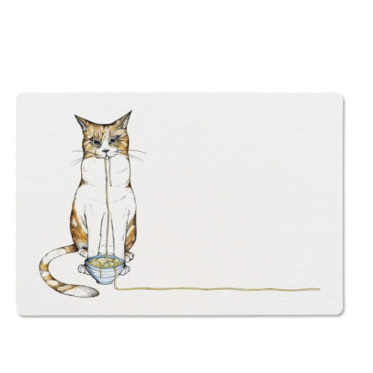 Wooden Breakfast Board- Ramen cat