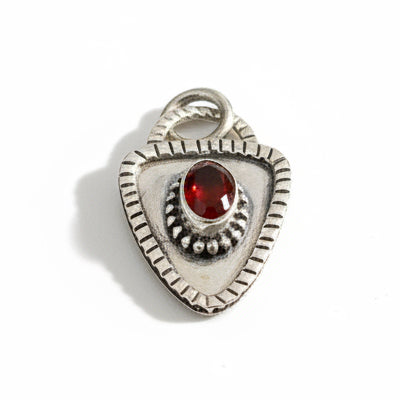 Top Quality Fire Garnet |  925 Solid Sterling Silver Pendant 1/4” long