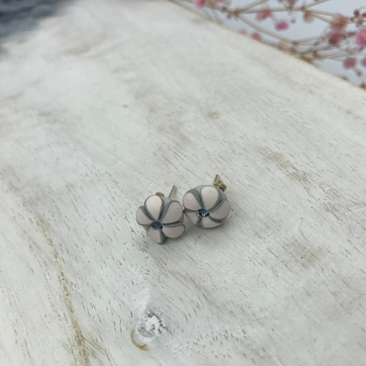 ¨Pastel Hues¨925 STERLING SILVER EARRING STUDS - handmade - Swarovski crystals - by Stephanie Fraselle - Artisan Jewellery Design