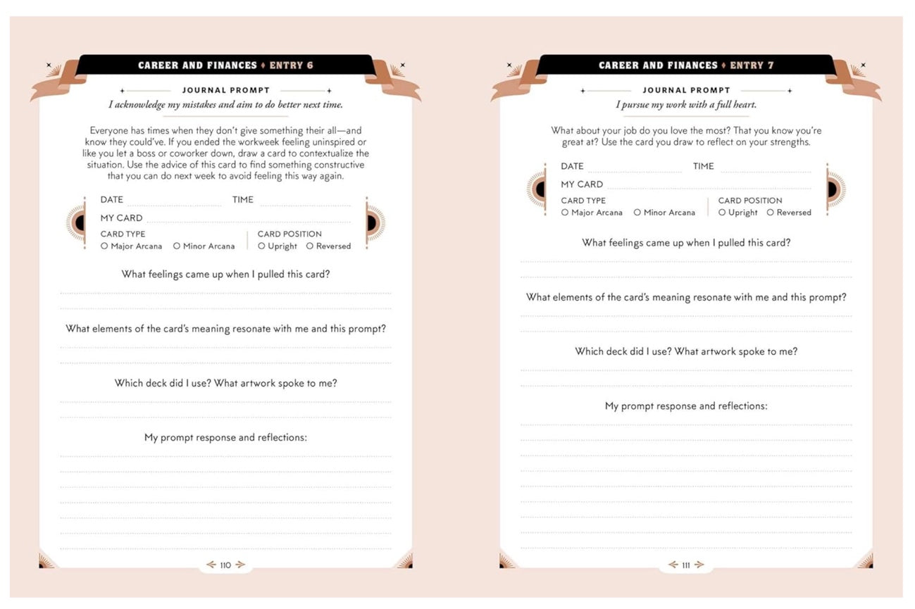 The One Card Tarot Journal 150 Prompts for Single Card Tarot Wisdom By Maria Sofia Marmanides
