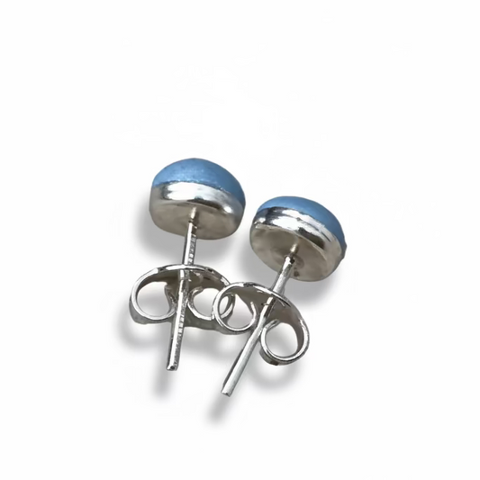 „Strände“ 925 STERLING SILBER 6mm OHRRINGE OHRSTECKER - handgefertigt - von Stephanie Fraselle - Kunstvolles Schmuckdesign