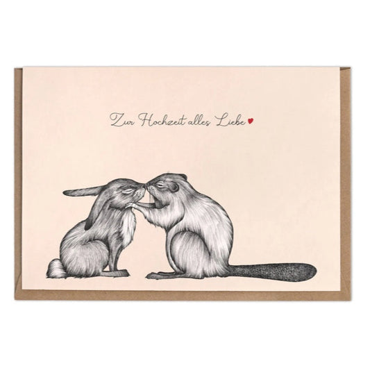 „Zur Hochzeit alles Liebe“- Blank Greeting card (Wishing you all the best for your wedding)