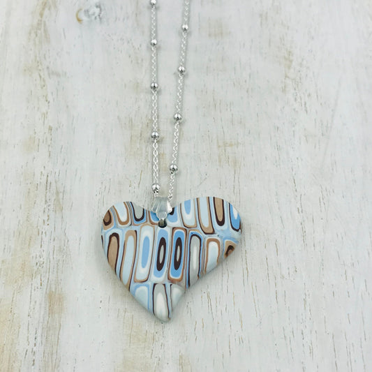 Mini Heart ¨Beaches¨ - Sterling Silver 925 necklace by Stephanie Fraselle - Artisan Jewellery Design