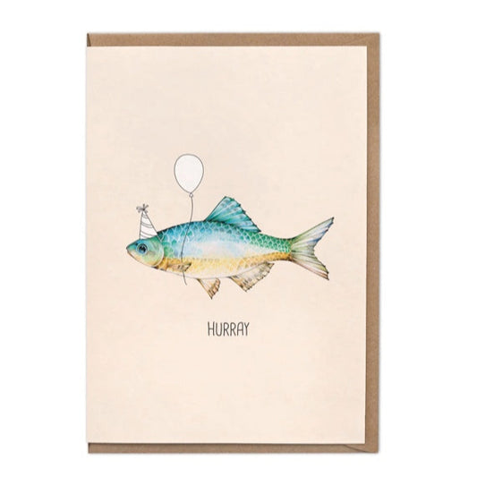 "Hooray"- Blank Greeting card
