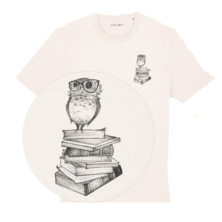 Camiseta unisex bordada de algodón orgánico “Dinosaurio COMET”