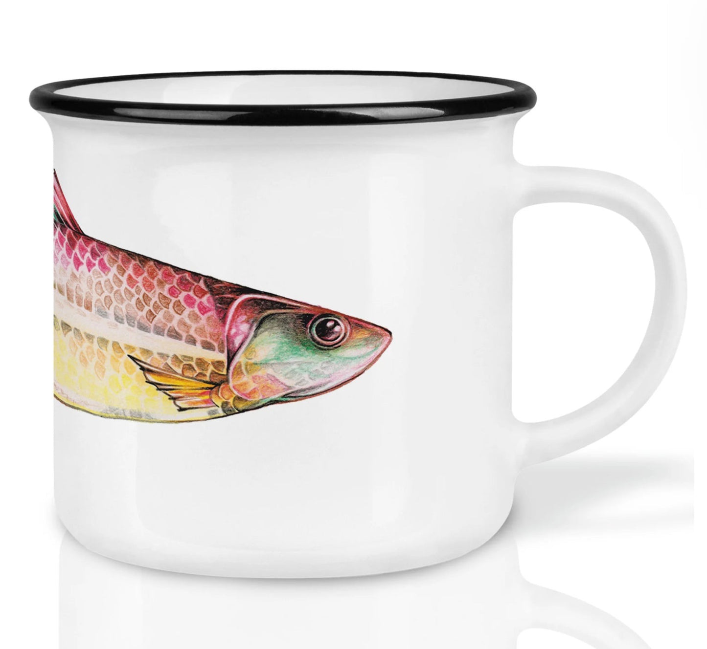 Hochwertige Keramiktasse - Fisch (Rubin) 1