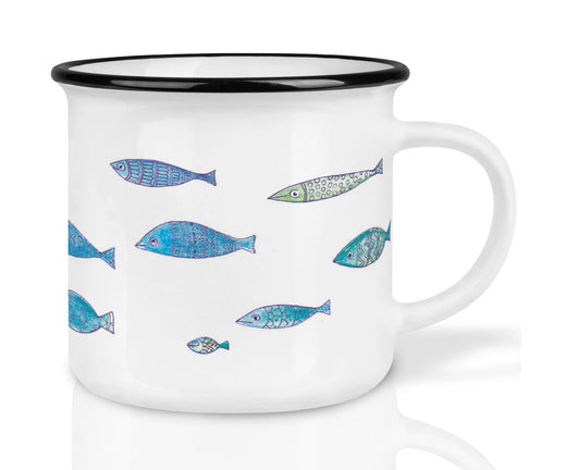 Hochwertige Keramiktasse - School of Fish