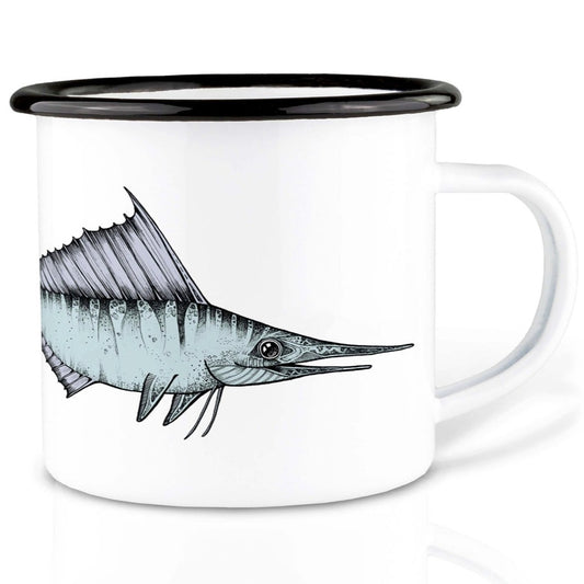 Emaille Tasse - Schwertfisch