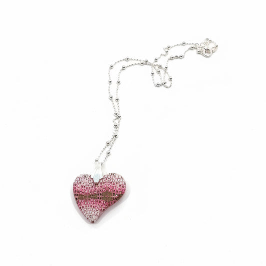 Mini Heart | PINK HUES | Sterling Silver | Mosaic