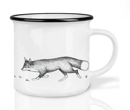Hochwertige Keramiktasse - Der Fuchs und die Gans