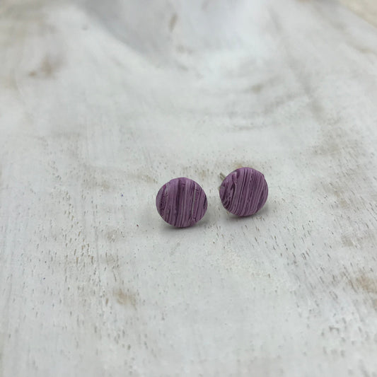 “Purple Vibes”  925 STERLING SILVER  - handmade Earring studs - by Stephanie Fraselle - Artisan Jewellery Design