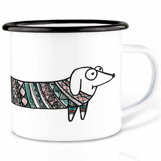Enamel cup - Daschund