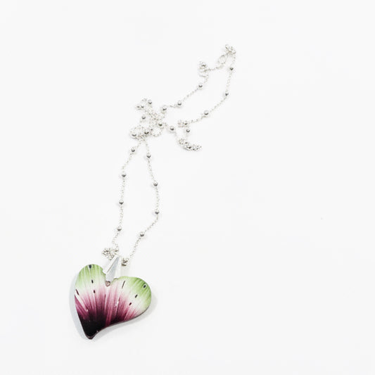 Mini corazón ¨Jardín Encantado¨ - Collar de plata de ley 925 de Stephanie Fraselle - Diseño de joyería artesanal
