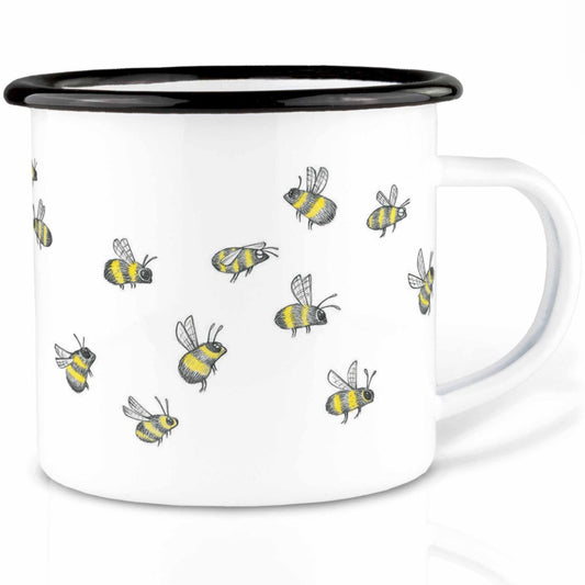 Emaille Tasse - Bienenschwarm