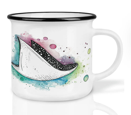 Taza de cerámica de alta calidad - Manta Space Ray