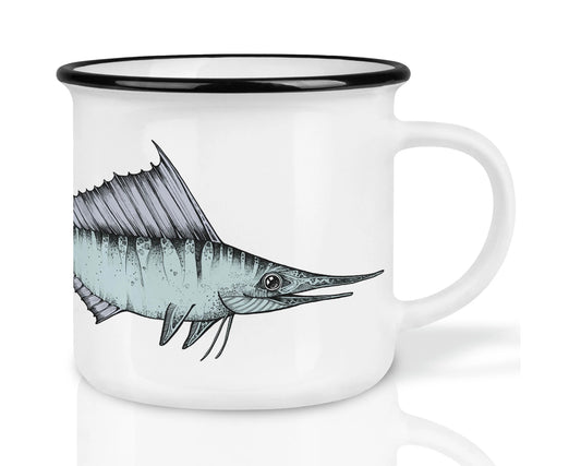 Hochwertige Keramiktasse - Schwertfisch