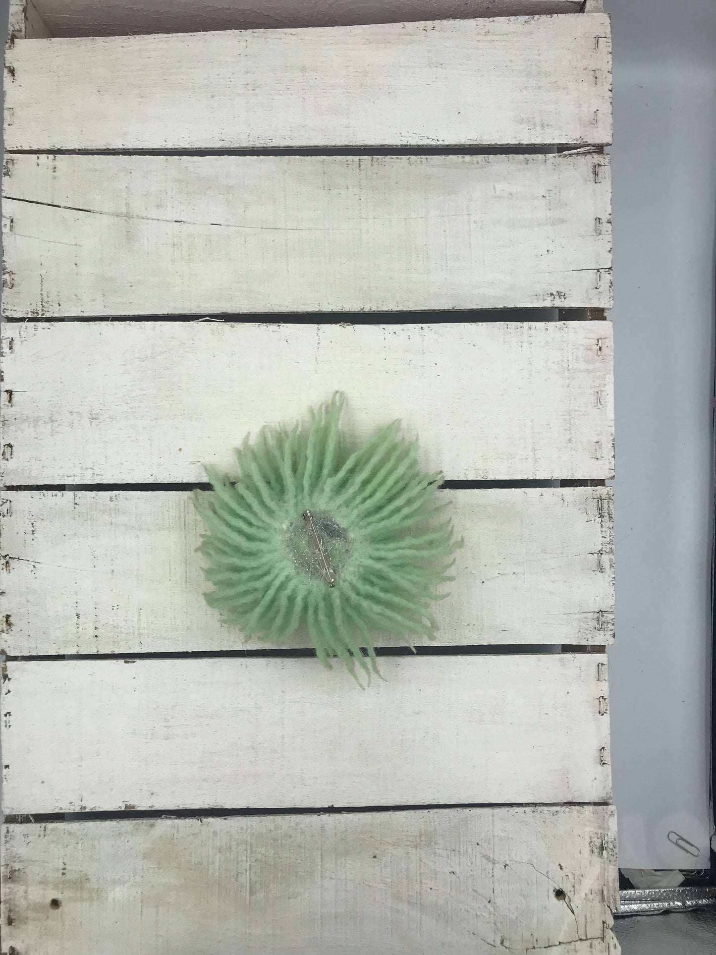 Crafted by hand for you-  Merino wool Anemone Brooch